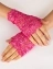 Женские перчатки гипюровые кружевные, цвет фуксия (розовый)