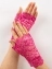 Женские перчатки гипюровые кружевные, цвет фуксия (розовый)