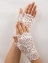 Женские перчатки кружевные без пальцев, цвет белый