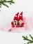 Подарочный набор Гномы красная шапка белое сердечко 2 шт. в розовой коробке с пакетом
