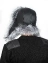Шапка-ушанка мужская экокожа с мехом до -20 цвет черный с серым мехом