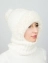 Женская  зимняя шапка-капор цвет белый