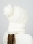 Женская  зимняя шапка-капор цвет белый