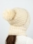 Женская  зимняя шапка-капор цвет молочны.