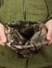 Шапка флисовая для охоты Зима 2024 с вышивкой камуфляж Лес коричневый