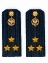 Погоны ФСБ на куртку цвет синий картон, звание Полковник 14х5,5см