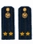 Погоны ФСБ на куртку цвет синий картон, звание Подполковник 14х5,5см