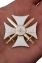 Сувенирный знак "Крест За службу на Кавказе" цвет белый/золотой без удостоверения