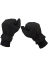 Перчатки зимние Softshell с искусственным мехом и противоскользящими вставками цвет черный
