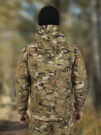 Костюм демисезонный на флисе ткань Софтшелл Softshell цвет камуфляж mtp
