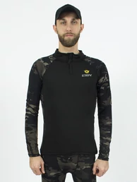 Термобелье мужское с камуфляжными вставками MTP black цвет черный