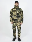 Костюм тактический демисезонный "SOFT" ткань Rip-Stop на флисе цвет камуфляж Woodland Grey