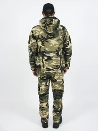 Костюм тактический демисезонный "SOFT" ткань Rip-Stop на флисе цвет камуфляж Woodland Grey