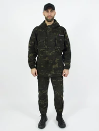 Костюм тактический для охоты летний "Hunter" ткань Твилл камуфляж MTP black
