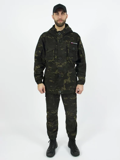 Костюм тактический для охоты летний "Hunter" ткань Твилл камуфляж MTP black