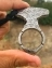 Брелок для ключей черный металлический стиль "Томагавк Стеклобой" 6,7 см на 4,8 см