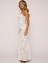 Платье с декольте гипюровое кружевное стрейч макси цвет белый