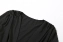 Вечернее платье в пол с глубоким декольте и разрезом стрейч  цвет черный