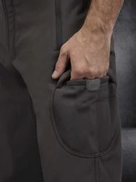 Брюки демисезонные на флисе тактические ткань Софтшелл Softshell цвет серый