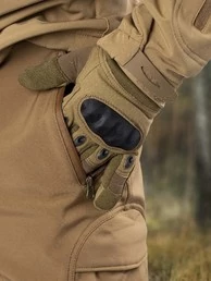 Брюки демисезонные на флисе тактические ткань Софтшелл Softshell цвет Койот Coyote