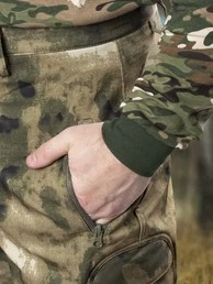 Брюки демисезонные на флисе тактические ткань Софтшелл Softshell цвет камуфляж Мох зеленый