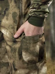 Брюки демисезонные на флисе тактические ткань Софтшелл Softshell цвет камуфляж Мох зеленый