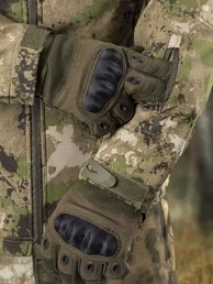 Куртка мужская Kamukamu тактическая военная демисезонная на флисе ткань Softshell цвет камуфляж Мох КАМЕНИСТЫЙ (Green Moss)