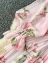 Платье шифоновое с цветами и рюшами цвет розовый