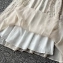 Платье длинное шифоновое с тюлем цвет молочный