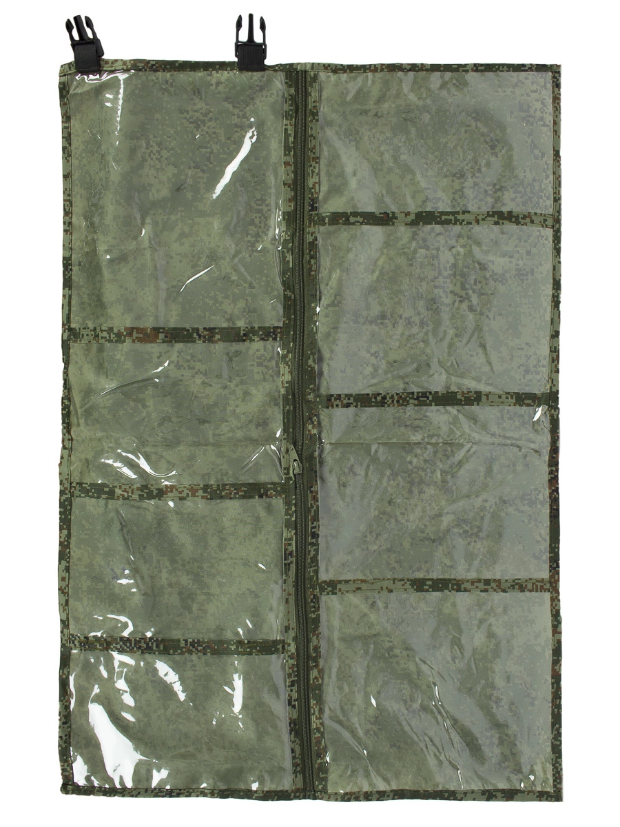 Несессер (укладка скрутка) армейский для военнослужащих 8 карманов на молнии 46х65 камуфлированный цифра зеленая с фастексами