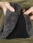Комплект зимний с искусственным мехом шапка + шарф цвет черный