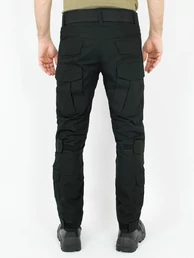 Брюки с наколенниками тактические летние RipStop цвет Черный (Black)