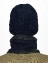 Комплект зимний на меху шапка + шарф цвет синий