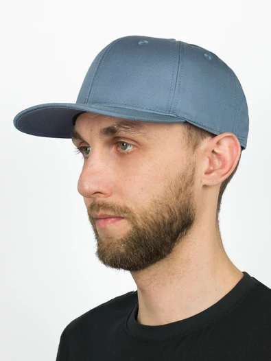 Бейсболка летняя с изогнутым козырьком Snapback цвет голубой джинсовый