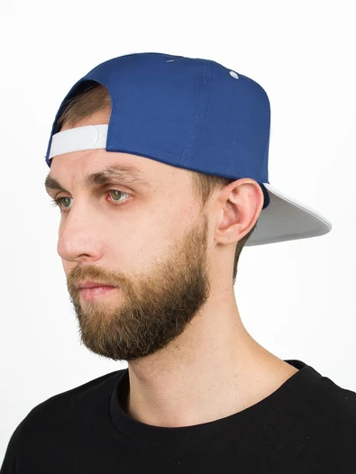 Бейсболка летняя с прямым козырьком Snapback с нашивкой Кеды цвет синий