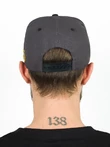 Бейсболка летняя с прямым козырьком Snapback с нашивкой Кеды цвет серый