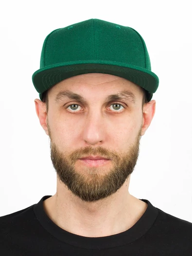 Бейсболка летняя с изогнутым козырьком Snapback цвет зеленый