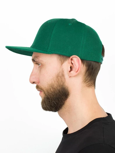 Бейсболка летняя с изогнутым козырьком Snapback цвет зеленый