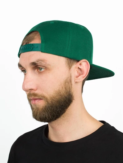 Бейсболка летняя с изогнутым козырьком Snapback цвет зеленый