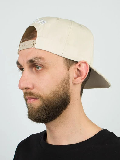 Бейсболка летняя с прямым козырьком Snapback с нашивкой Amsterdam цвет бежевый