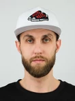 Бейсболка летняя с прямым козырьком Snapback с нашивкой Кеды цвет белый