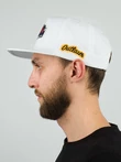 Бейсболка летняя с прямым козырьком Snapback с нашивкой Кеды цвет белый