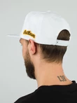 Бейсболка летняя с прямым козырьком Snapback с нашивкой Кеды цвет белый