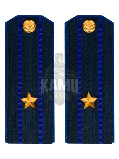 Погоны ФСБ на китель цвет синий картон, звание Майор 14х5,5см