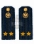Погоны ФСБ на куртку цвет синий картон, звание Подполковник 14х5,5см