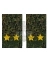 Фальш-погоны камуфляж Зелёная цифра жёлтые звезды 9х5 см Звание Подполковник