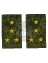 Фальш-погоны камуфляж Зелёная цифра жёлтые звезды 9х5 см Звание Капитан