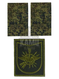 Комплект погоны и шеврон для военной кафедры МГТУ им.Баумана (Полевой)