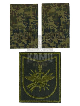 Комплект погоны и шеврон для военной кафедры МГТУ им.Баумана (Полевой)