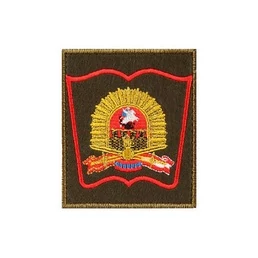 Нашивка (шеврон вышитый) на рукав МВВКУ приказ 300 полевой оливк. цветные нити